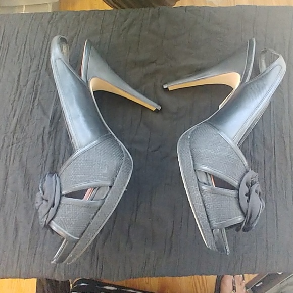 Vince Camuto Black Straw Fabric 👡 - Picture 3 of 8